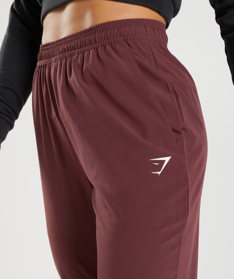 Women's Gymshark Training Woven Jogger Dark Brown | CA 3A1N78